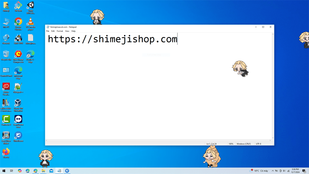 Manjiro Sano (Mikey) Shimeji on Desktop