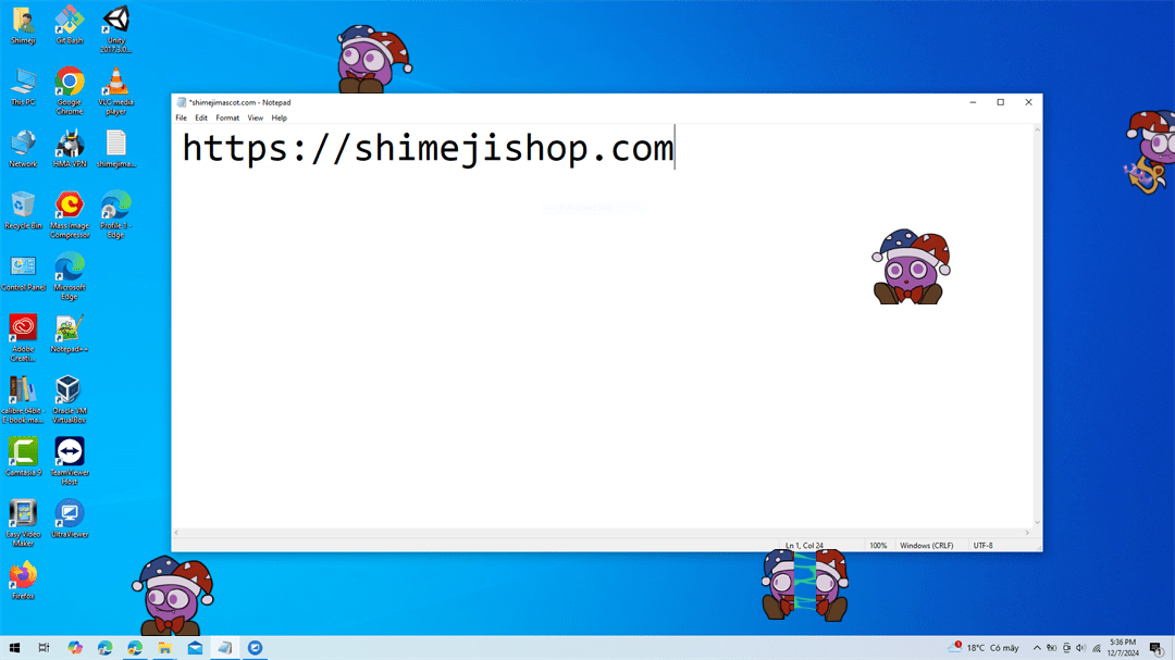 Marx Shimeji on Desktop