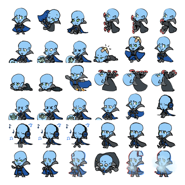 Megamind Shimeji Sprite Preview