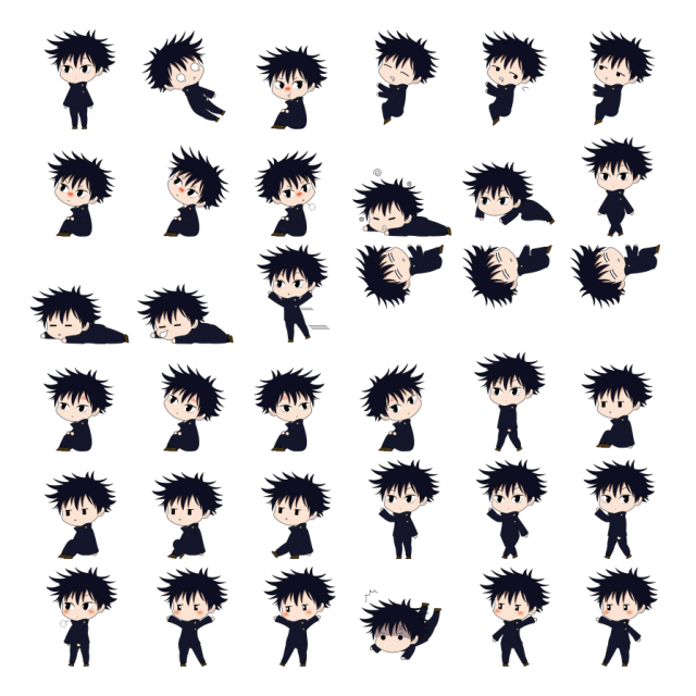 Megumi Fushiguro Shimeji Sprite Preview