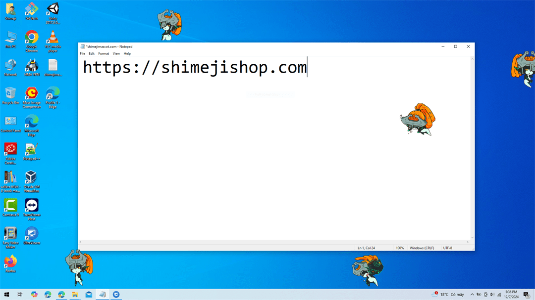 Midna Shimeji on Desktop
