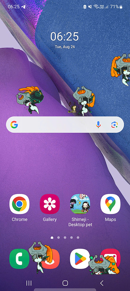 Midna Shimeji on Mobile