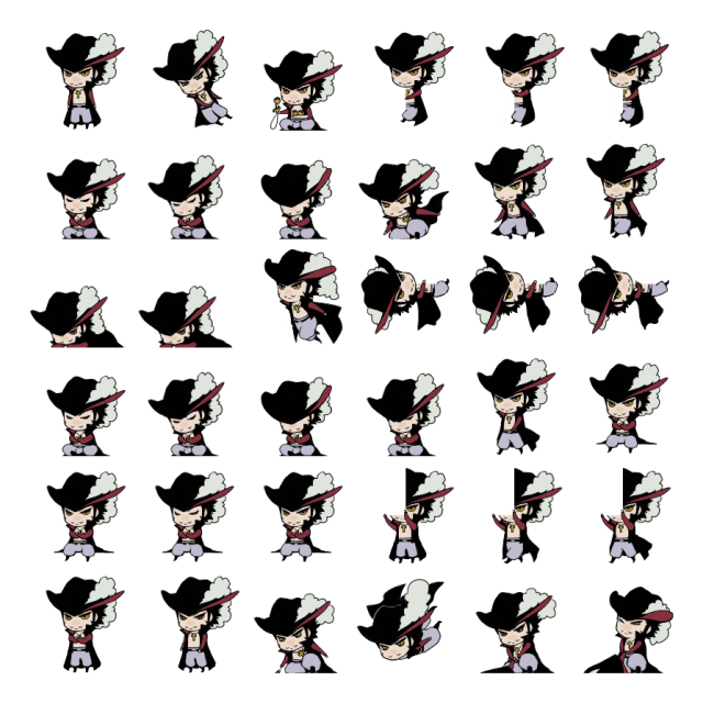 Mihawk Shimeji Sprite Preview