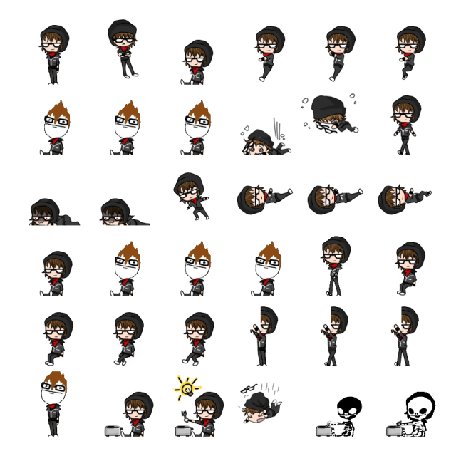 Mikey Way Shimeji Sprite Preview