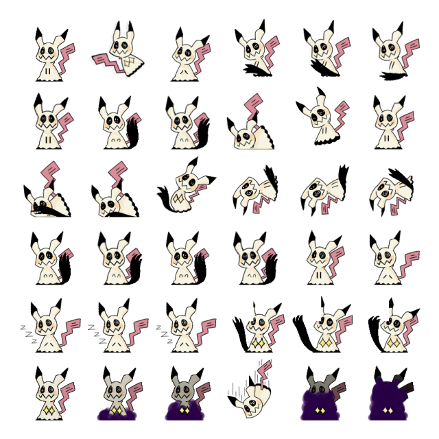 Mimikyu Shimeji Sprite Preview