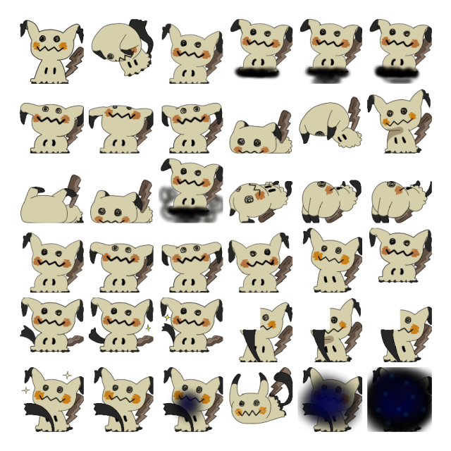 Mimikyu Shimeji Sprite Preview