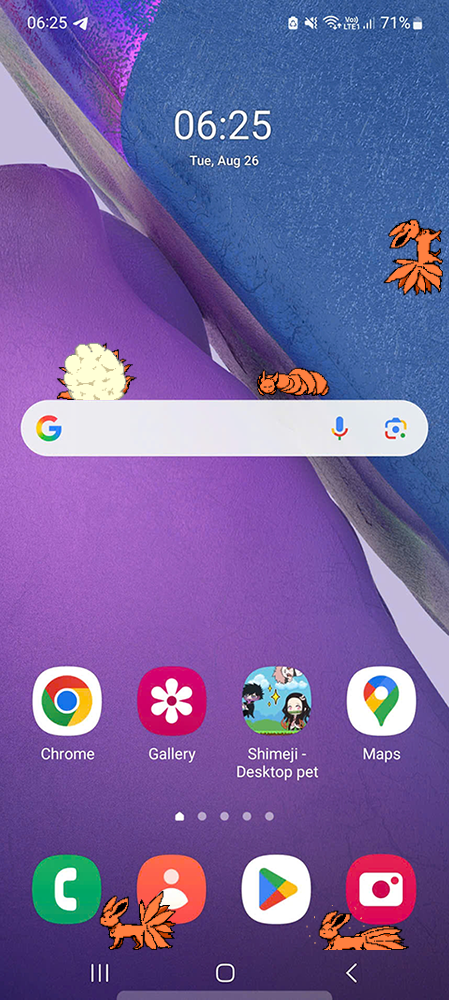 Mini Kyuubi Shimeji on Mobile