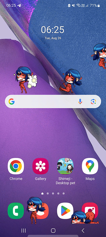 Miraculous Ladybug Shimeji on Mobile