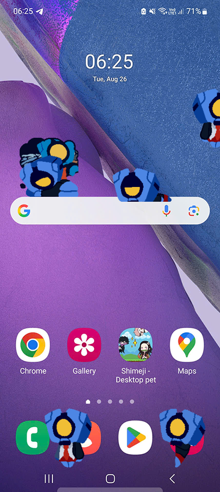 Mirage Shimeji on Mobile