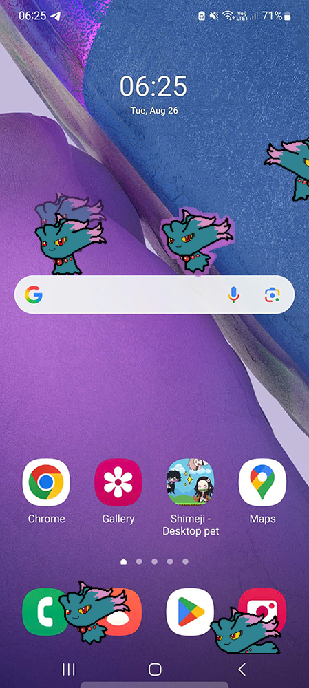 Misdreavus Shimeji on Mobile