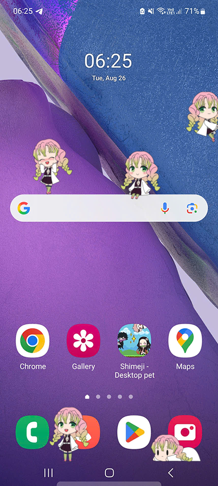 Mitsuri Kanroji Shimeji on Mobile