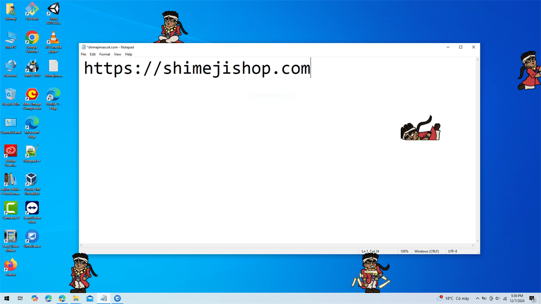 Muhammad Avdol Shimeji on Desktop