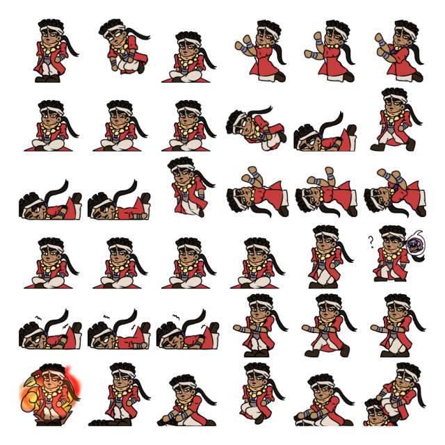 Muhammad Avdol Shimeji Sprite Preview