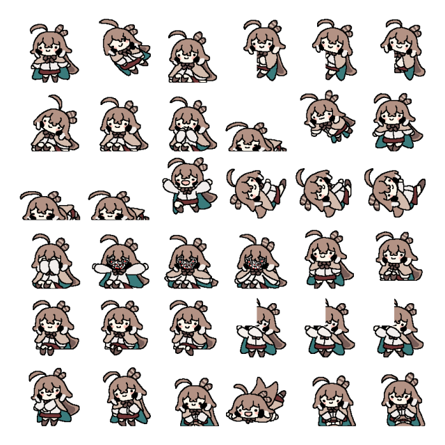 Mumei Shimeji Sprite Preview