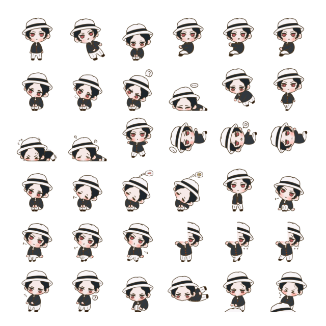 Muzan Kibutsuji Shimeji Sprite Preview