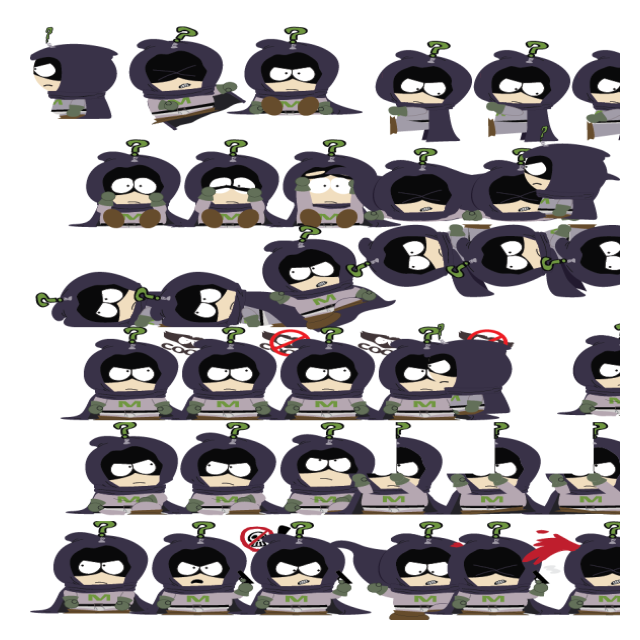 Mysterion Shimeji Sprite Preview