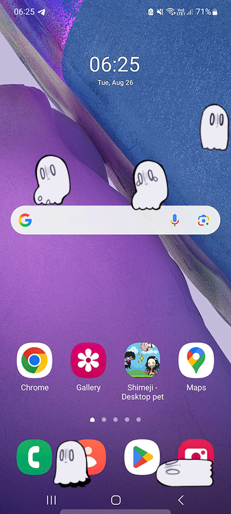 Napstablook Shimeji on Mobile