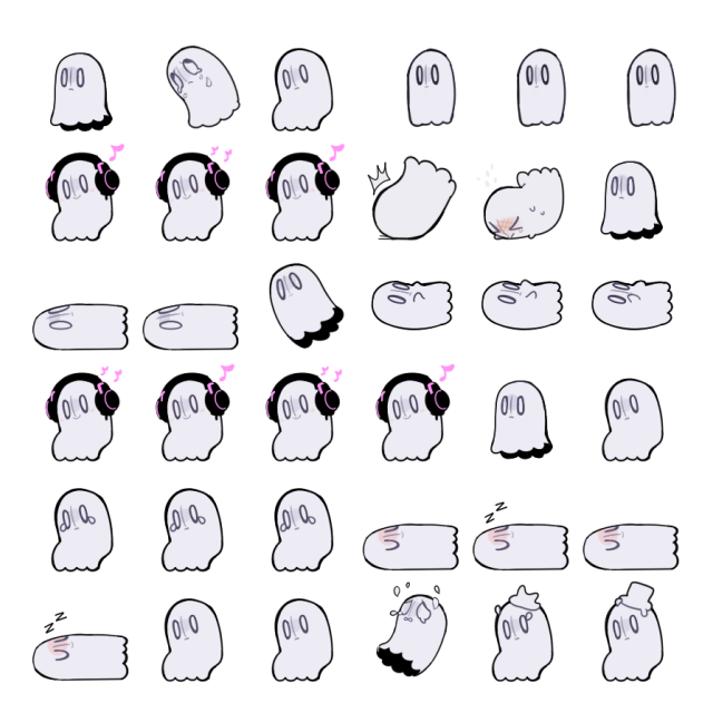 Napstablook Shimeji Sprite Preview