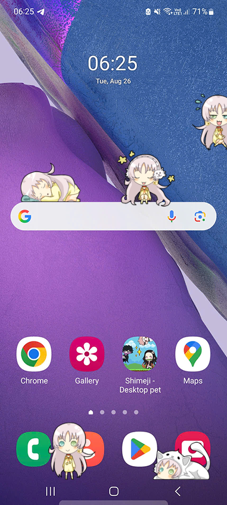 Neko Shimeji on Mobile