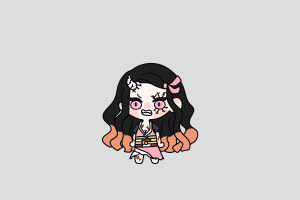 Nezuko Demon Form Shimeji featured image – free desktop pet from Kimetsu no Yaiba, Demon Slayer