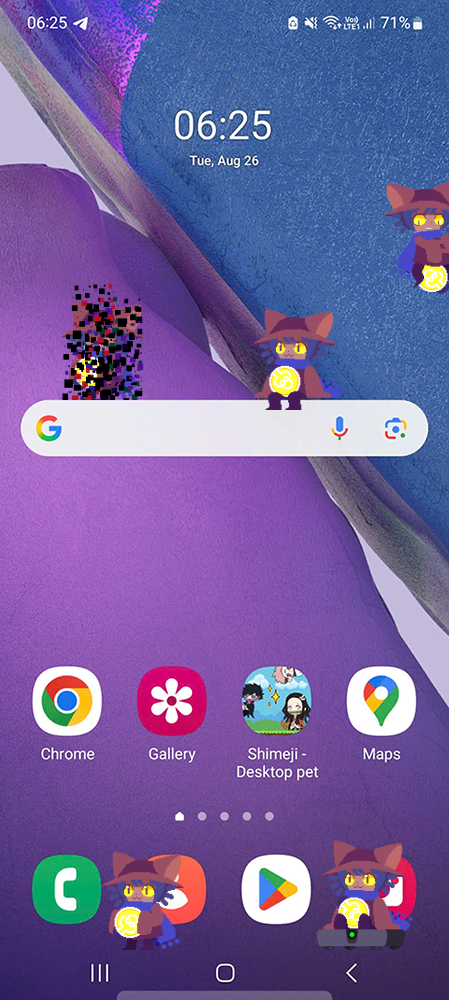 Niko Shimeji on Mobile