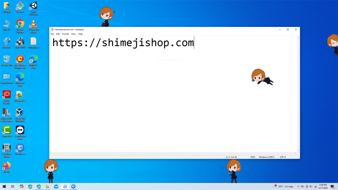 Nobara Kugisaki Shimeji on Desktop