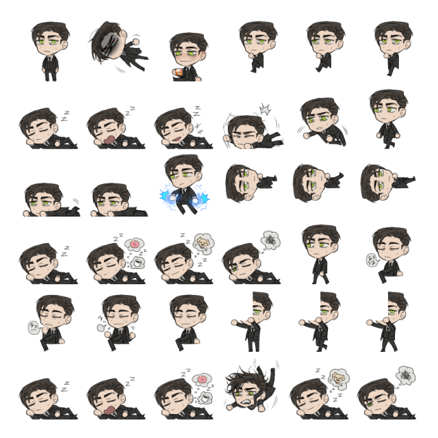 Number 5 Shimeji Sprite Preview