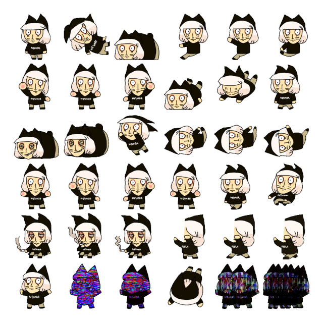 Nyen Shimeji Sprite Preview