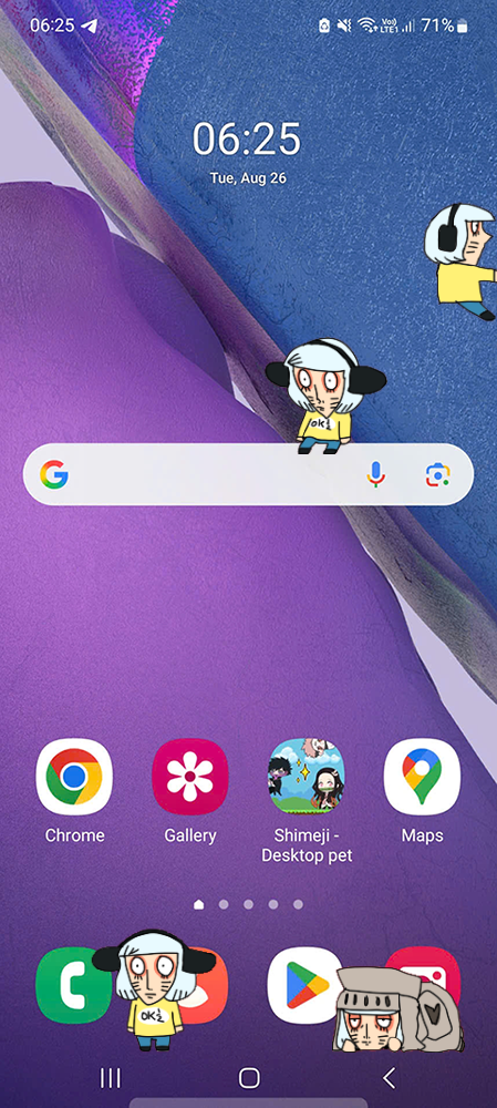Nyon Shimeji on Mobile