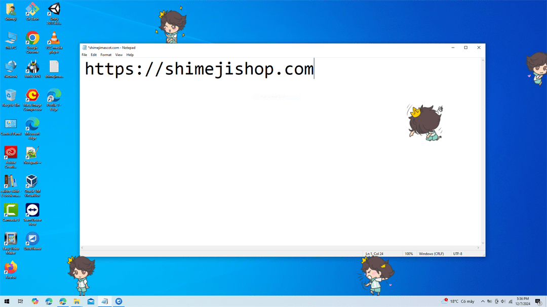 Oikawa Tooru Shimeji on Desktop