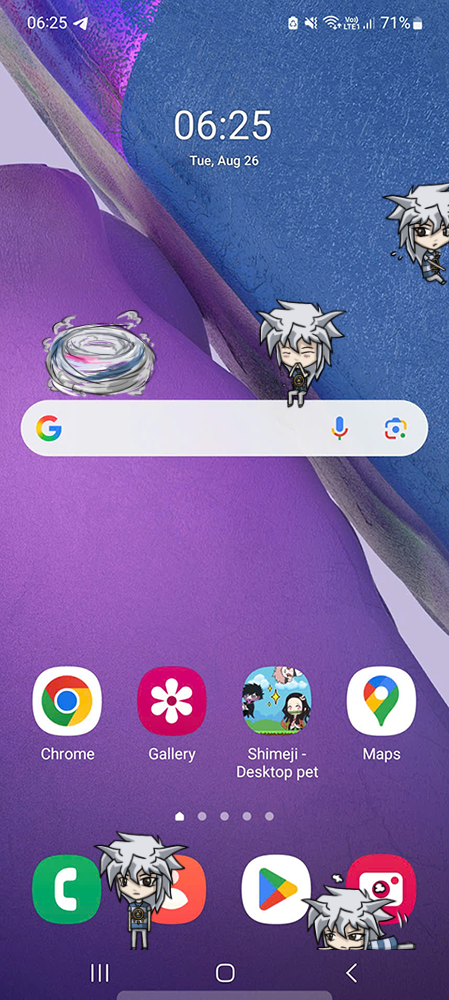Old Bakura Shimeji on Mobile