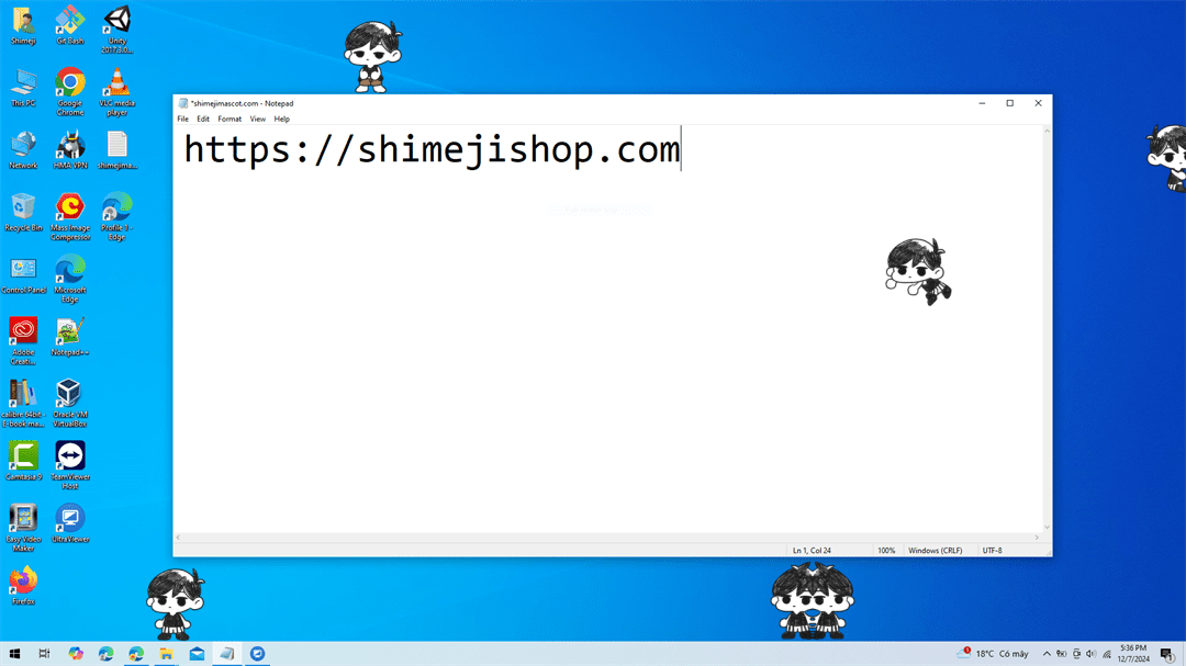 Omori Shimeji on Desktop
