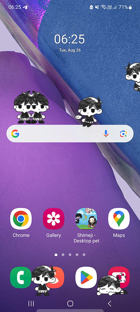 Omori Shimeji on Mobile