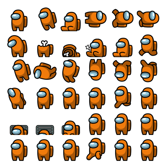 Orange Shimeji Sprite Preview