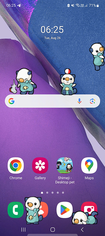 Oshawott Shimeji on Mobile