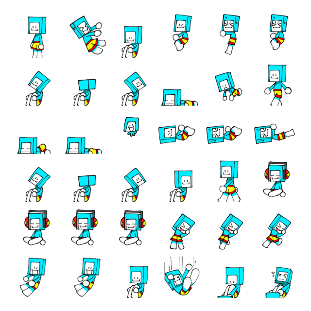 Paddler Shimeji Sprite Preview