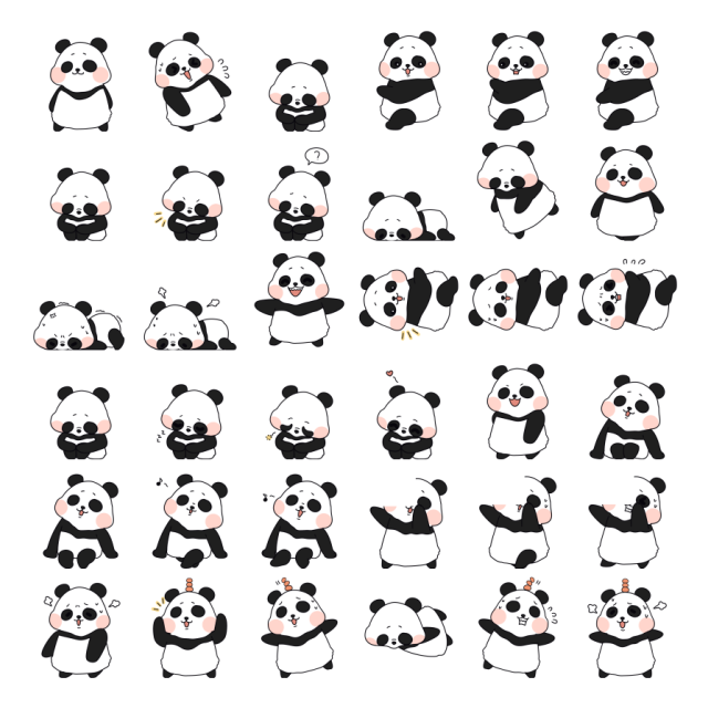Panda Shimeji Sprite Preview