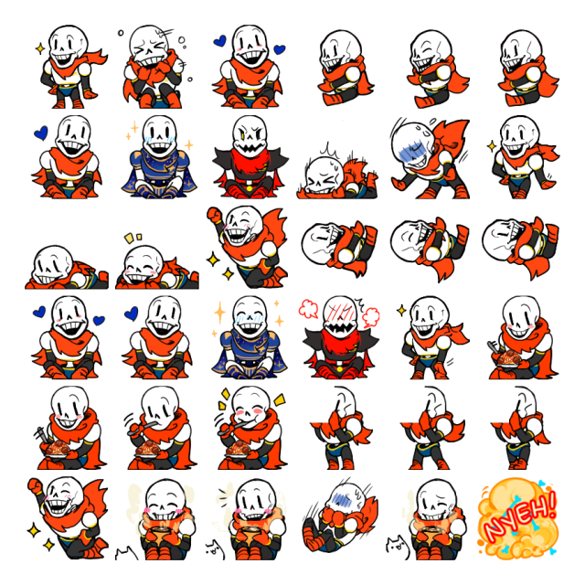 Papyrus Shimeji Sprite Preview