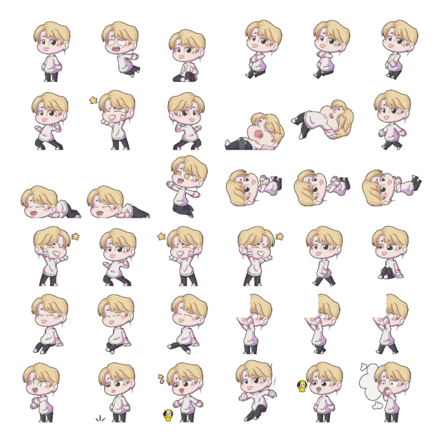 Park Jimin Shimeji Sprite Preview