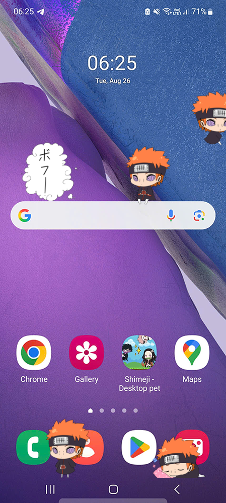 Pein Shimeji on Mobile