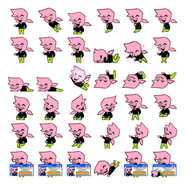 Pink Addison Shimeji Sprite Preview