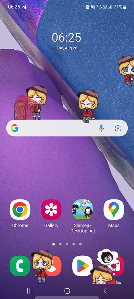 Pip Pirrip Shimeji on Mobile