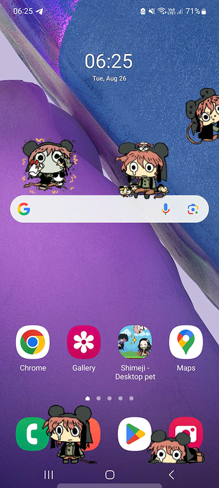 Present Day Problem Shimeji on Mobile