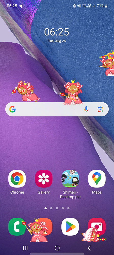 Princess Cookie Shimeji on Mobile