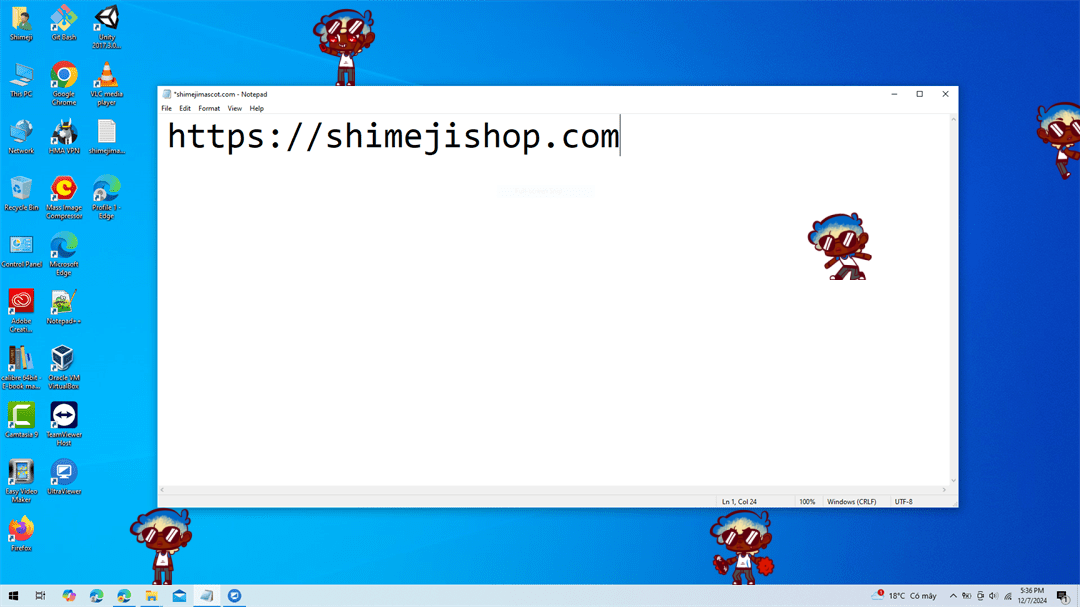 Punk Dave Shimeji on Desktop