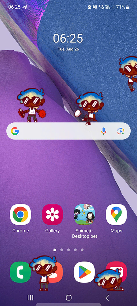 Punk Dave Shimeji on Mobile