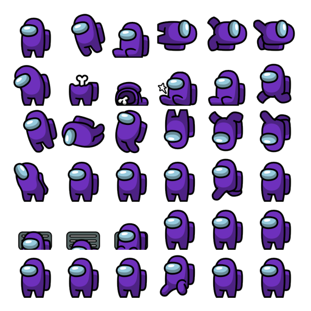 Purple Shimeji Sprite Preview