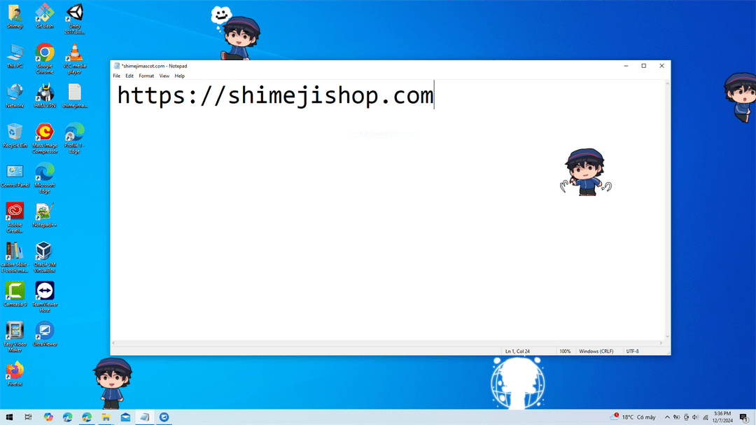 Quackity Shimeji on Desktop