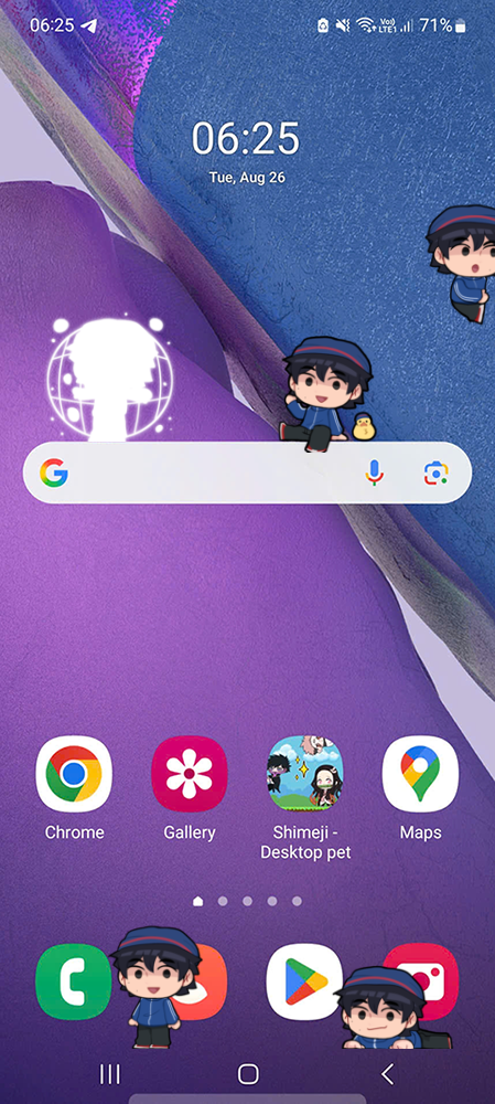 Quackity Shimeji on Mobile