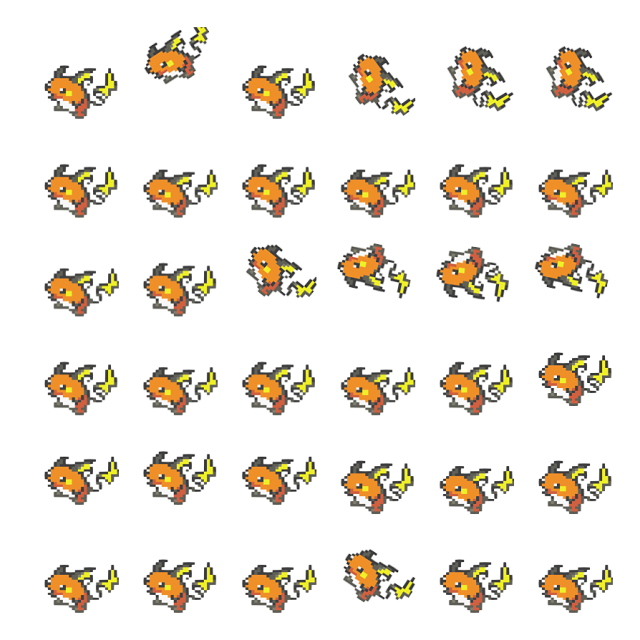 Raichu Shimeji Sprite Preview